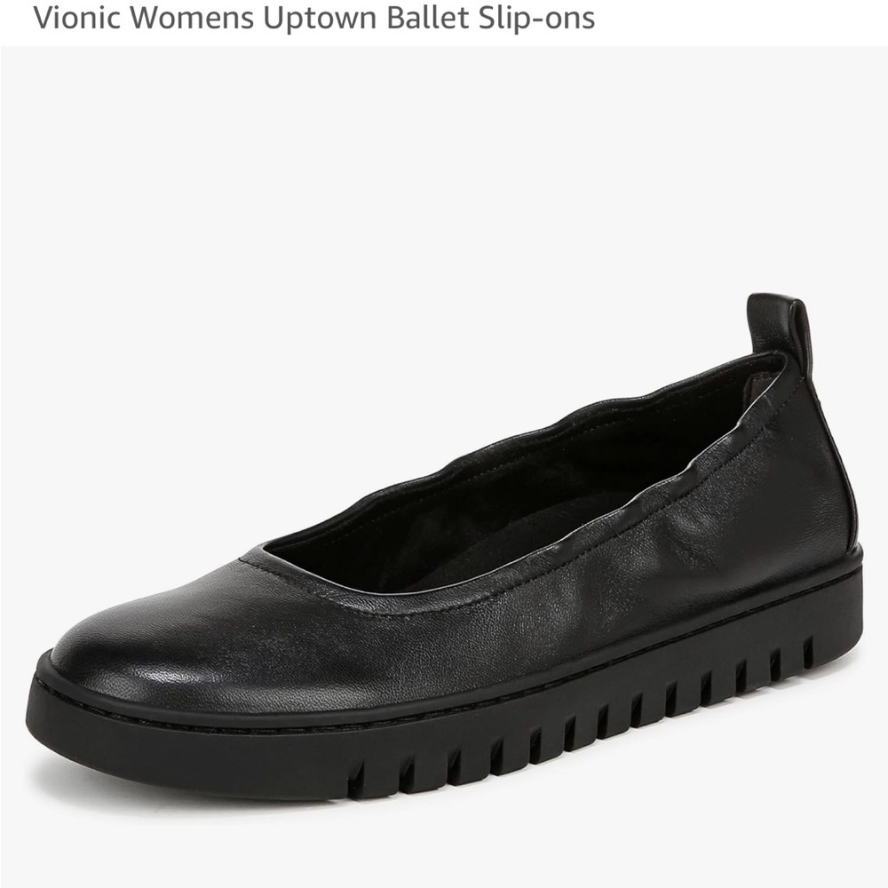 🥿 Vionic Black Leather Uptown Ballet Flats 🥿